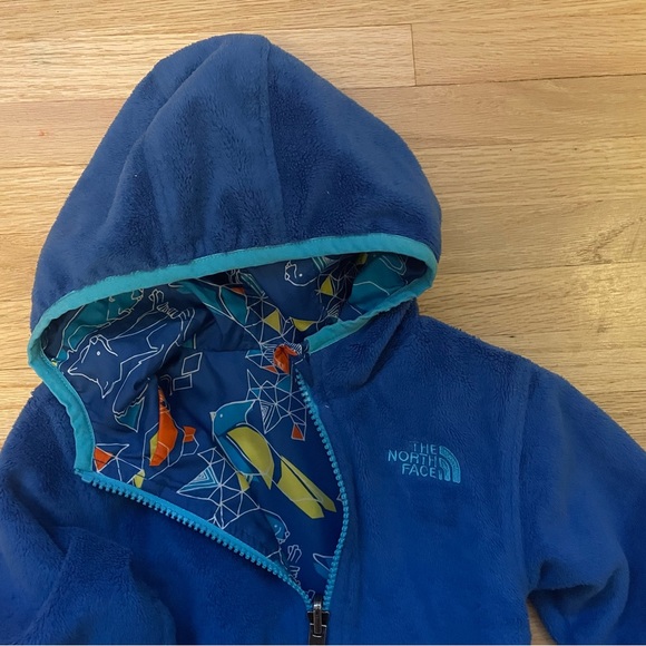 BABY NORTH FACE REVERSIBLE HOODED JACKET - Picture 5 of 9
